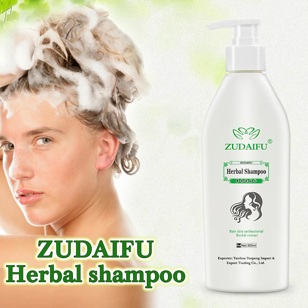 

300ML New Zudaifu Herbal Ginseng Keratin Hair Treatment Shampoo Mite Growth Removal Care Repair Hair Antibacterial Shampoo Serum