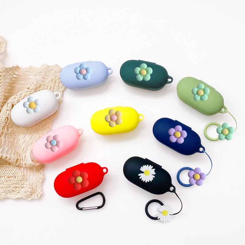 

Cute Flower Case for Huawei FreeBuds SE Case Anti-drop Ring Earphone Cover lovely Silicone Hearphone Charging Box