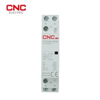 cnc ycch6 2p 25a din rail mounted 5060hz household modular ac contactor 1no 1nc 2no 2nc for smart home house hotel 220230v