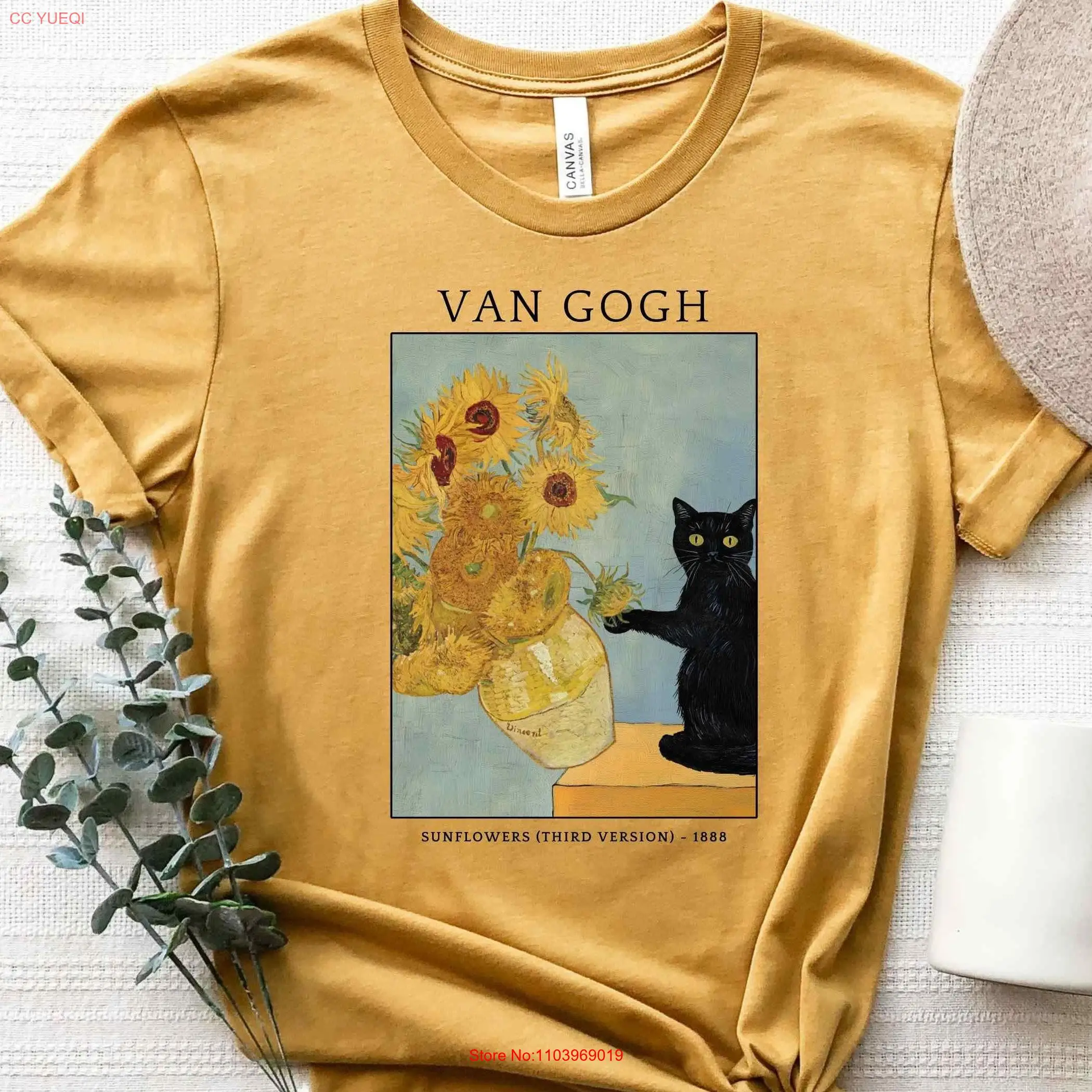 Футболка Van Gogh Sunflowers Premium SweaT с длинными или короткими рукавами