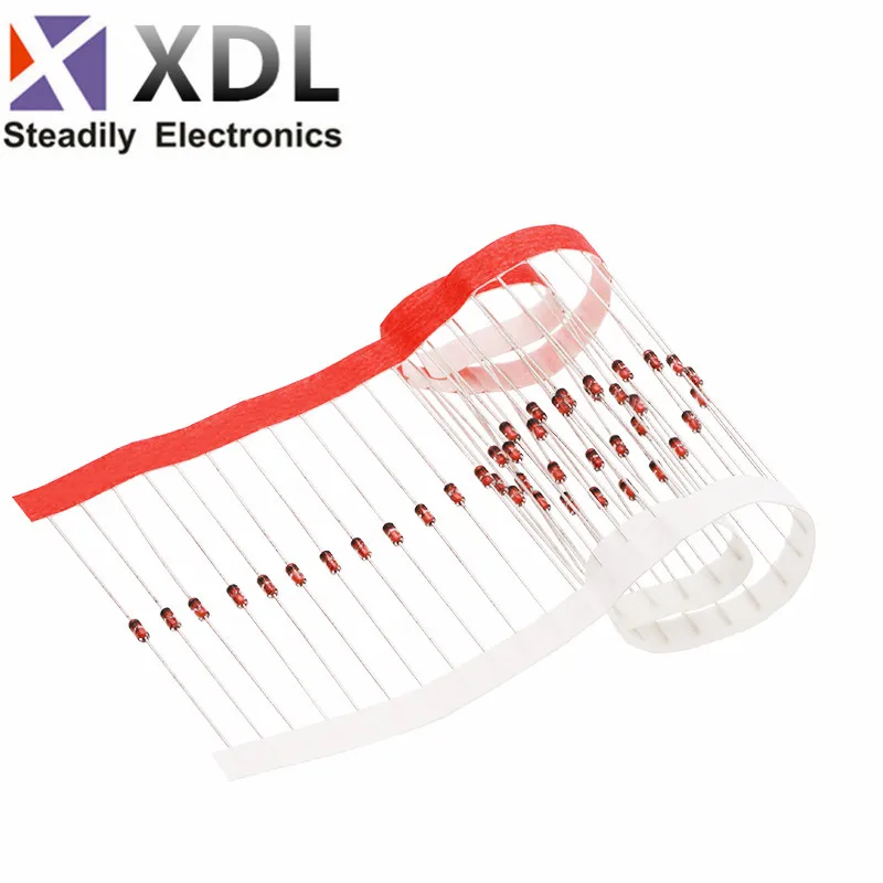 

100 шт./лот 1N4732A стабилизированный диод 4,7 В прямая стеклянная трубка 1 Вт стабилизированный диод 5,1 В 1 Вт 1N4733A