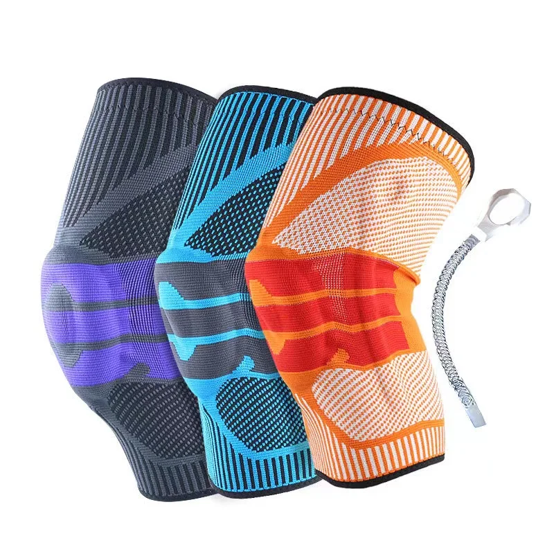 New summer sports knee pads silicone spring knitted protective gear unisex breathable elastic sports knee pads