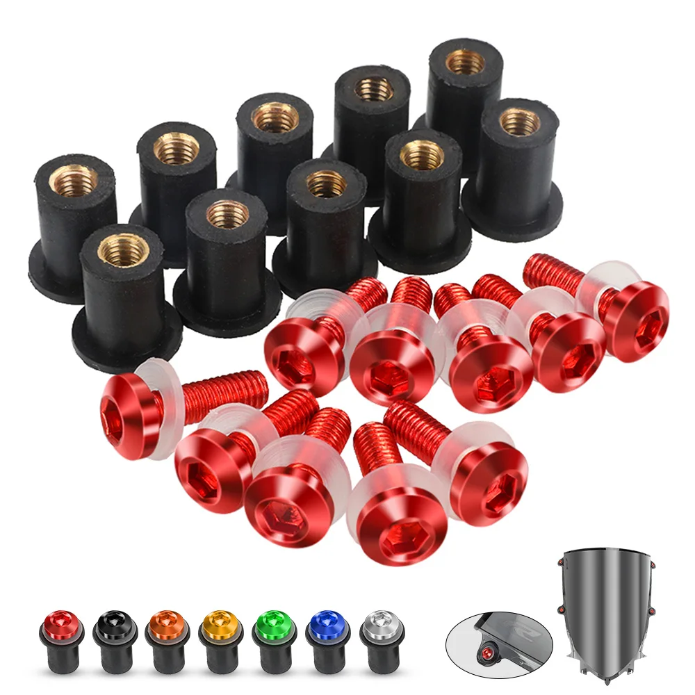 Набор M5 * 16 10 шт. комплекты болтов для лобового стекла мотоцикла Ducati 748 916 996 998 749 999