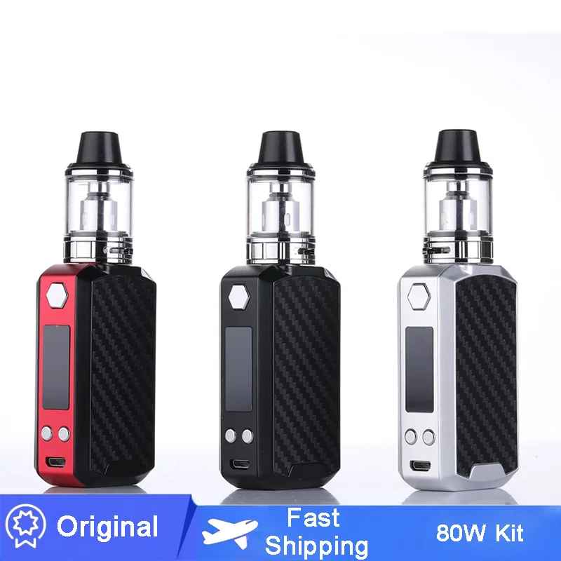 

80W Vape Box Mod Kit Vapor OLED Device With 2200Mah Build-In Batteries Rechargeable Vaper E Cigarette Ecig Electronic Cigarette