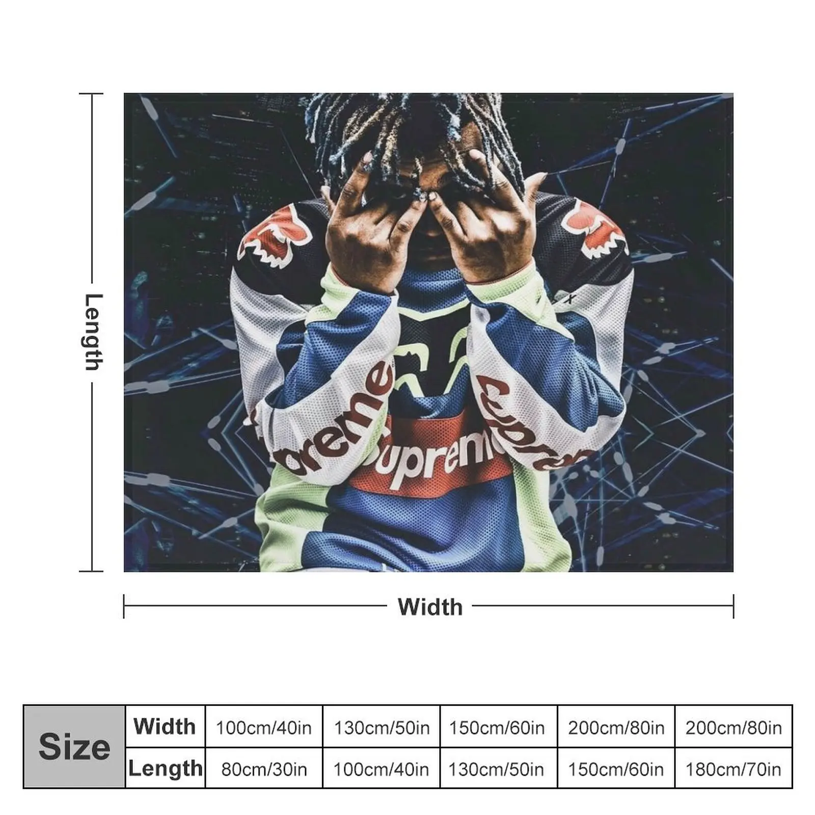 Одеяло для дивана мягкие одеяла Juice Wolrd ..(01)