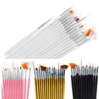 15 pcs nail art brush decorations set tools professional painting pen for false tips uv gel polish