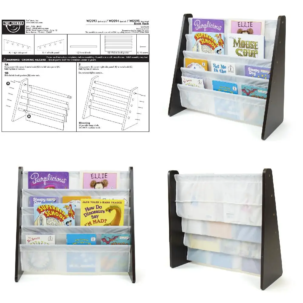 

Stylish, Modern, Sleek Espresso 4 Shelves Space-Saving Book Organizer Cabinet - Perfect for Your Home or Office!