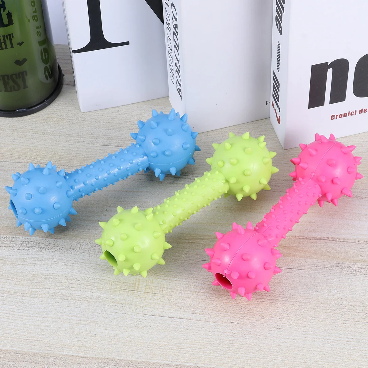 

3 Pcs Dog Bite Toy Pet Dumbbel Tooth Cleaning Toys Dumbbell Dumbell Shaped Chew