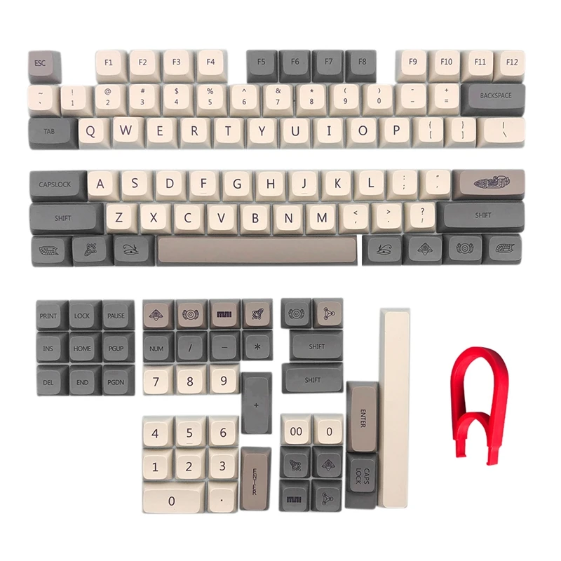 

126 Keys PBT Dye Subbed Key Cap For MX Switch Mechanical Keyboard XDA Profile Keycaps For Cherry Gateron Keyboard