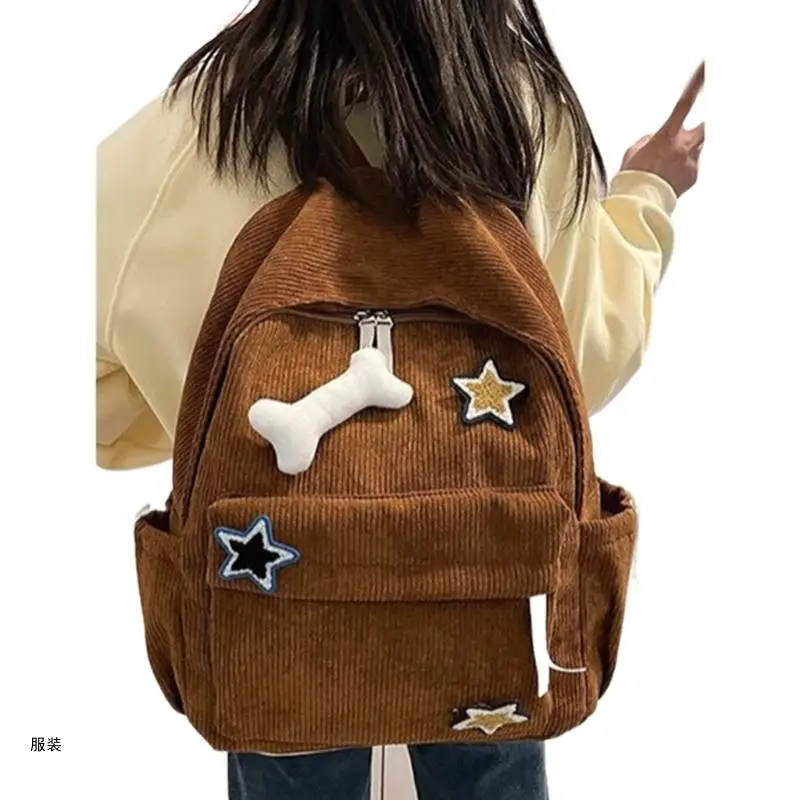 D0UD Стильный эстетический рюкзак со звездным узором сумка для книг ноутбука