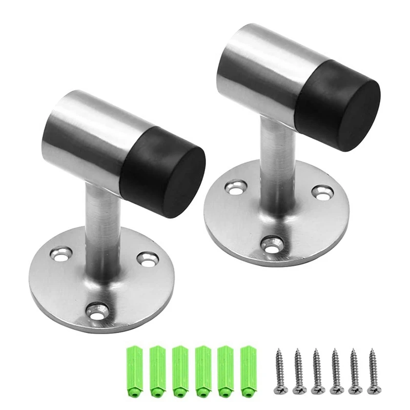Heavy-Duty Floor Baffle Zinc Alloy Anti-Collision Door Stop Rubber Head Door Collision Door Stop