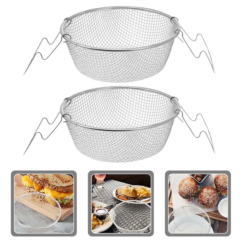 

Basket Strainer Frying Fryer Fry Wire Net Mesh Potato Baskets Skimmer Kitchen Round French Cooking Sieve Chips Sink Turkey Rings