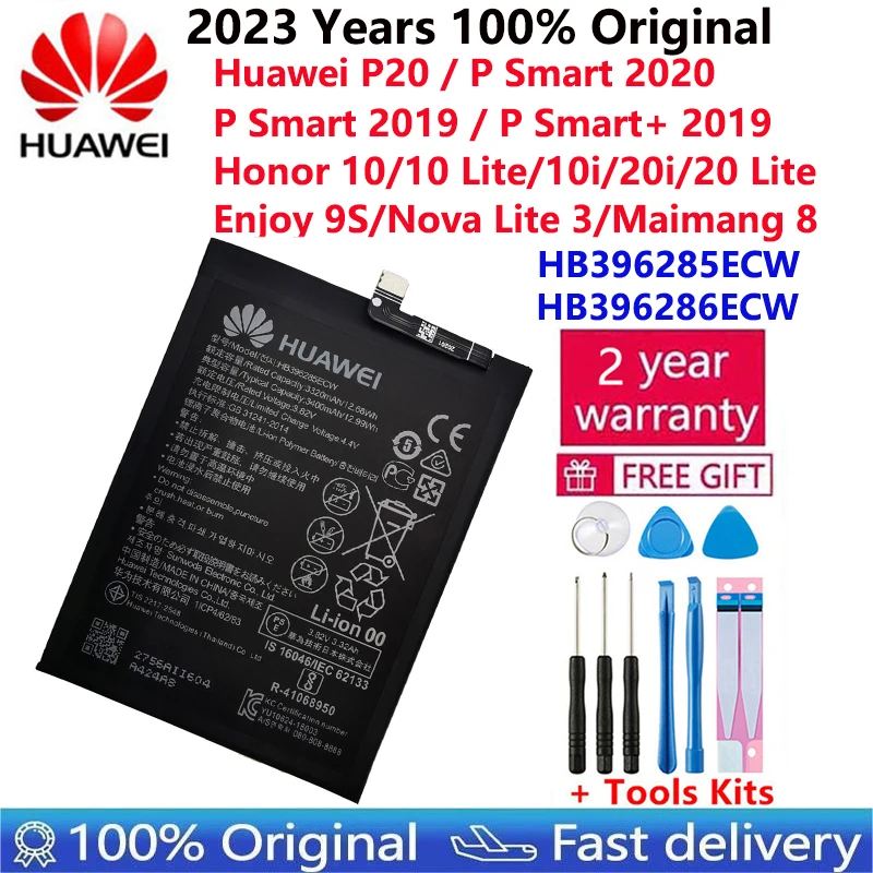 Оригинальный аккумулятор Huawei 100% мАч HB396285ECW для Huawei P20, для Honor 10, задняя фотография, Фотосессия + Инструменты