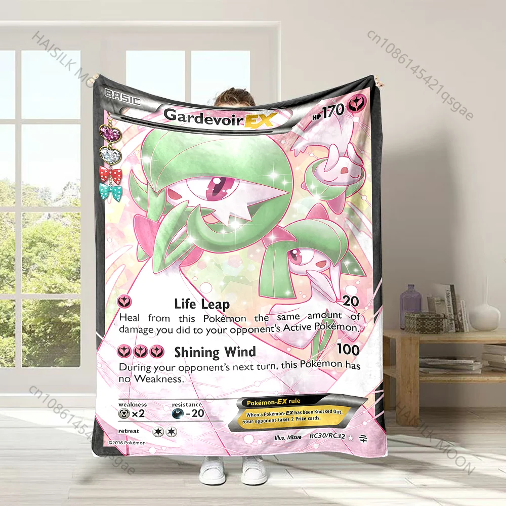 Японское одеяло с принтом Pokémon Cards Gardevoir детское для взрослых мягкое теплое