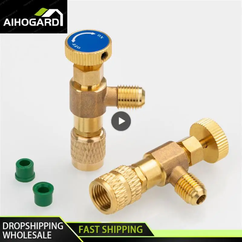 

Economic Air Conditioning Valve R410 R22 Air Conditioning Coolant Be In Common Use 1/4" Male - 5/16" Female. Safety Valve