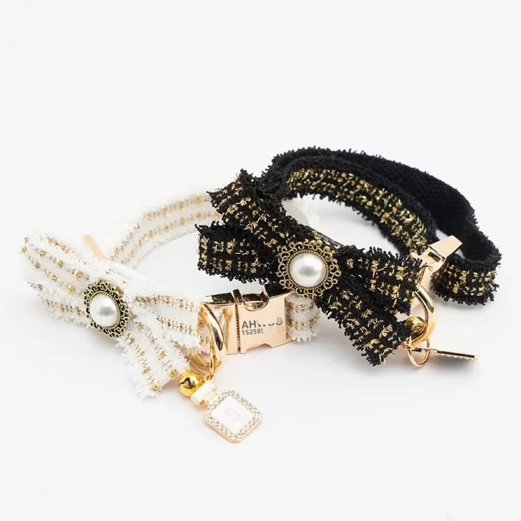 

Sweet Style Pet Neck Collar With Customized Name And Mobile Phone Number
