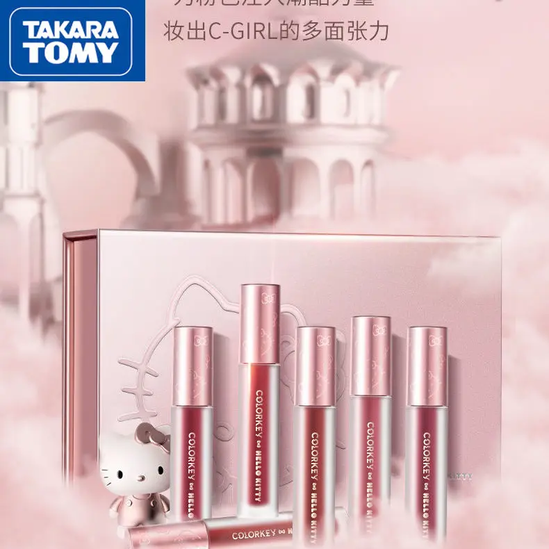 

TAKARA TOMY Cute Cartoon Hello Kitty Air Lip Glaze Lipstick Simple Girls Makeup Essentials