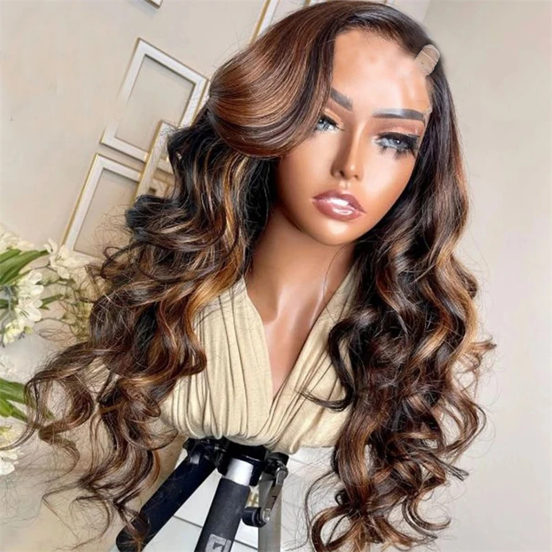 

Ombre Highlight Blonde Body Wave U Part Wig European Remy Human Hair 24 inch Long Glueless Jewish Soft Wig For Black Women Daily