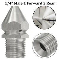 14 icch pressure washer cleaning nozzle stainless steel male thread nozzle for pipe cleaning machine pressure washer accessory