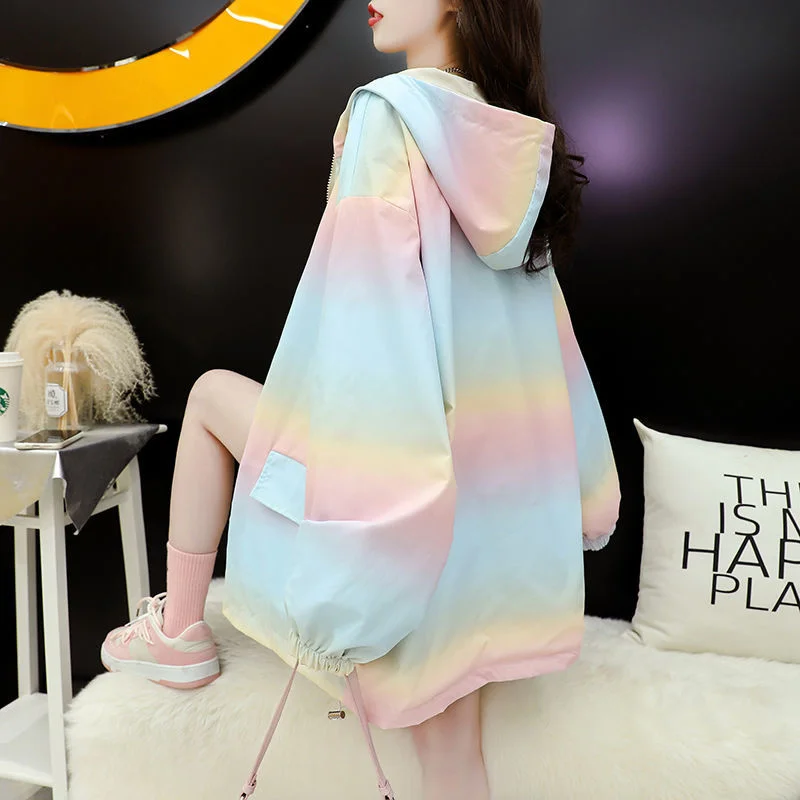 

Casual Two Sides Wear Jacket Women Overalls 2022 Spring Autunb New Loose Oversized Streetwear Fashion Windbreaker Korean Coat