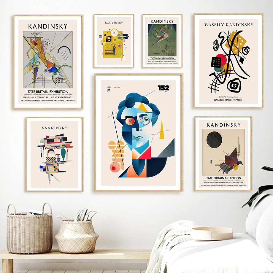 Абстрактная Настенная картина Kandinsky Bauhaus, Картина на холсте, скандинавские постеры и принты, настенные картины для декора гостиной
