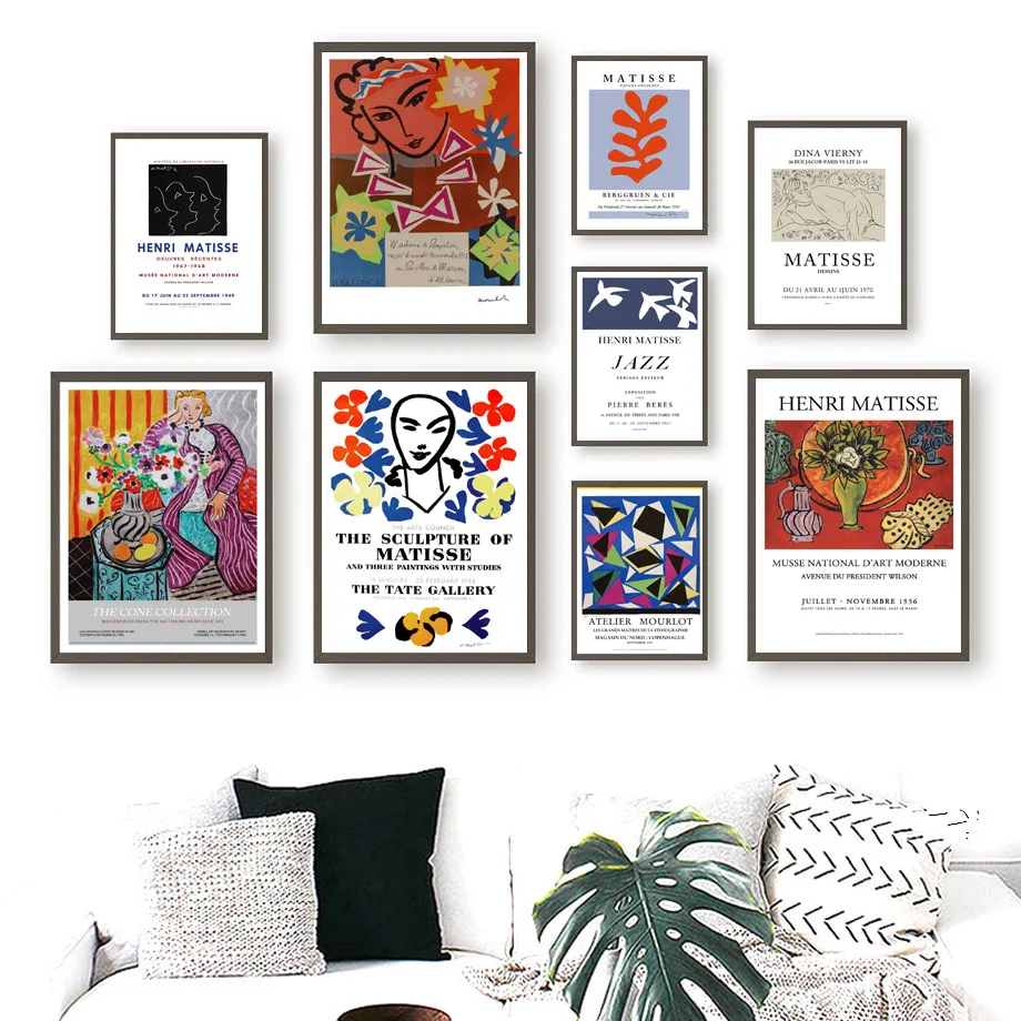 

Абстрактная Женская Коралловая Настенная картина Matisse, картина маслом на холсте, скандинавские постеры и принты, настенные картины для декора гостиной
