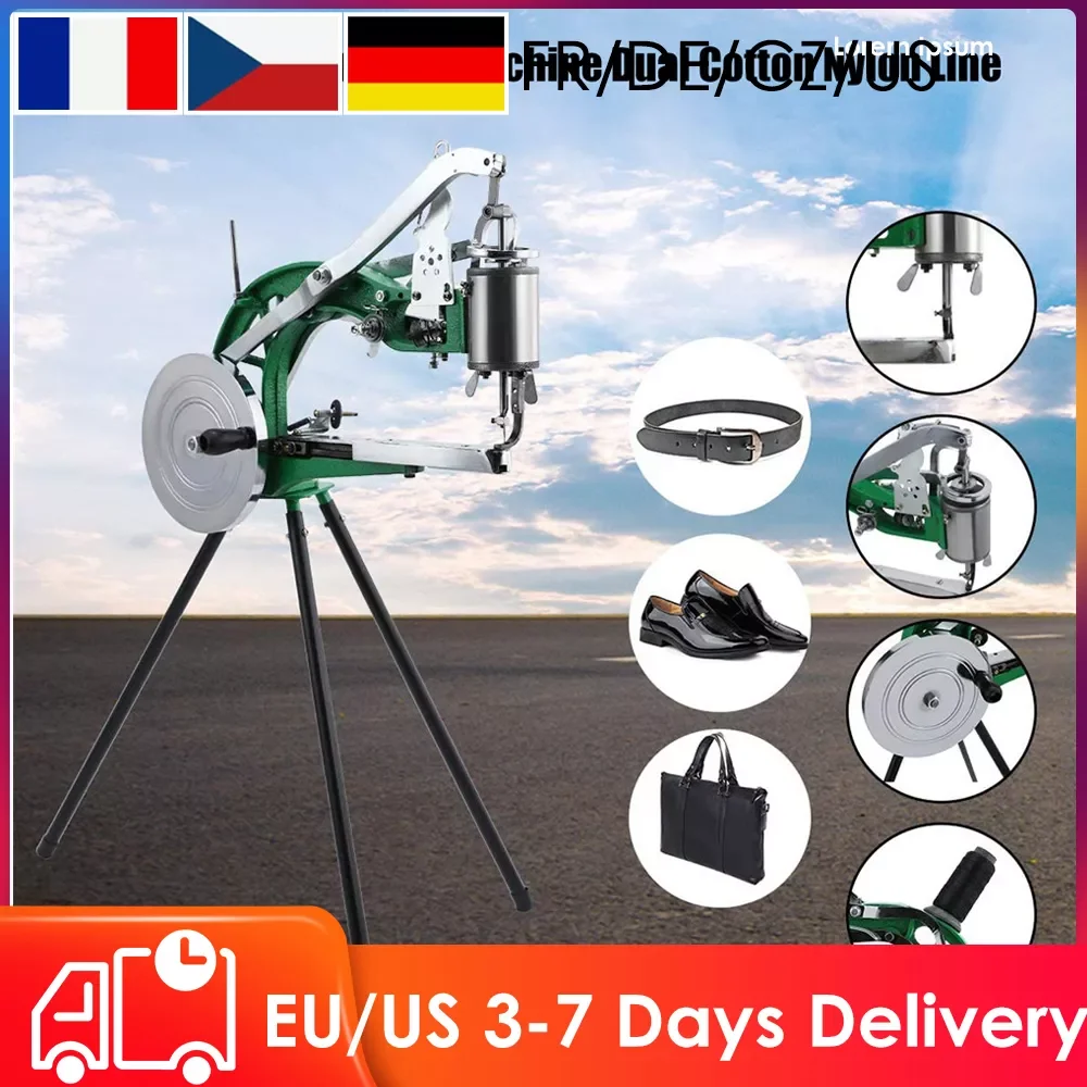 

Hand Cobbler Shoe Repair Machine Manual Mending Cobbler Dual Cotton Nylon Line Shoe Sewing Machine for Shoes Bags Cloth Leather