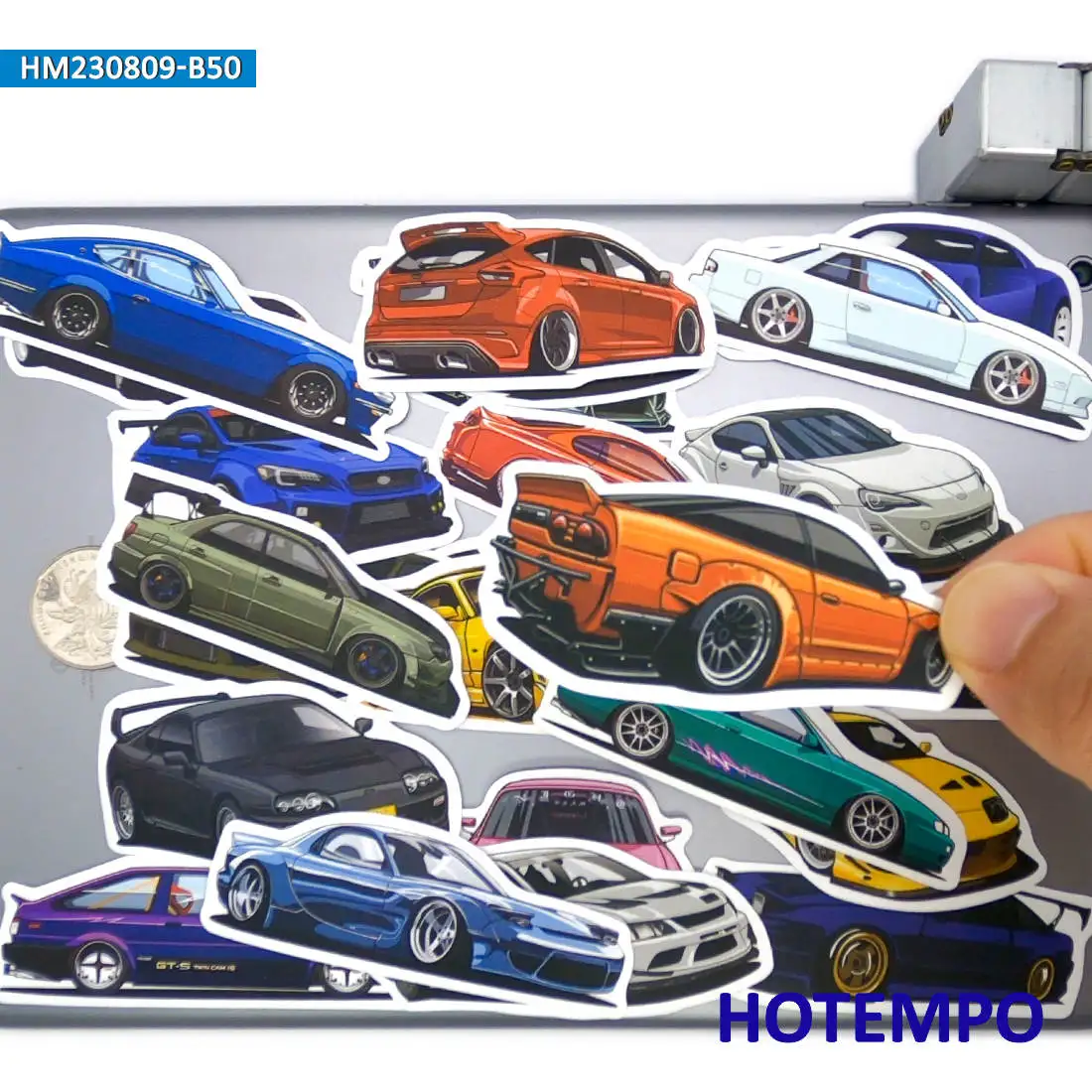 20/30/50 шт. Смешанные наклейки на спортивные автомобили Мультяшный стиль Забавные