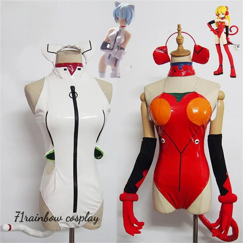 Индивидуальный косплей EVA Ayanami Rei Asuka Langley Soryu Cat Girl карнавальный костюм женские