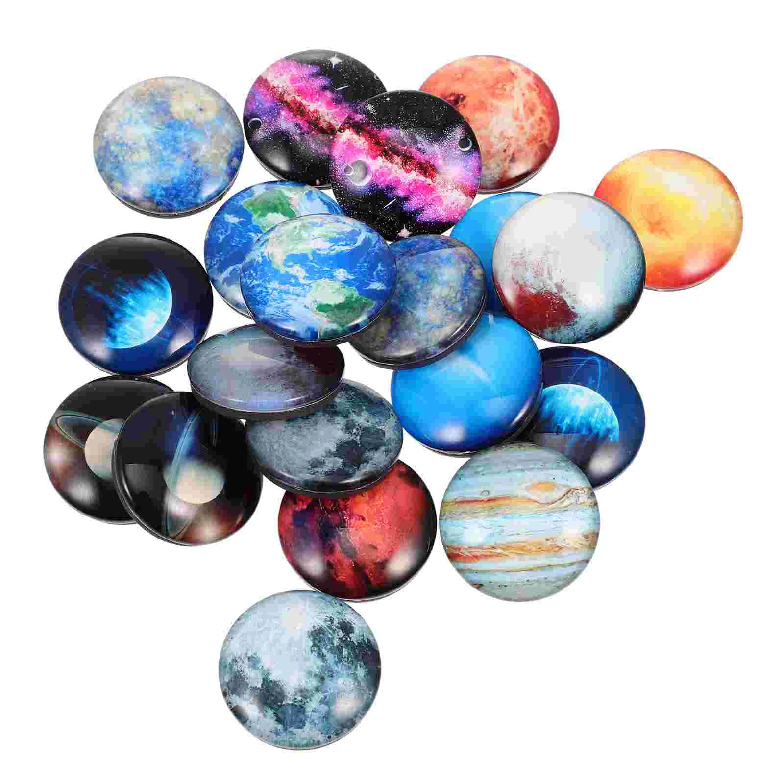 

20Pcs Glass Refrigerator Magnets Decorative Fridge Magnets 3D Fridge Magnets Home Decors