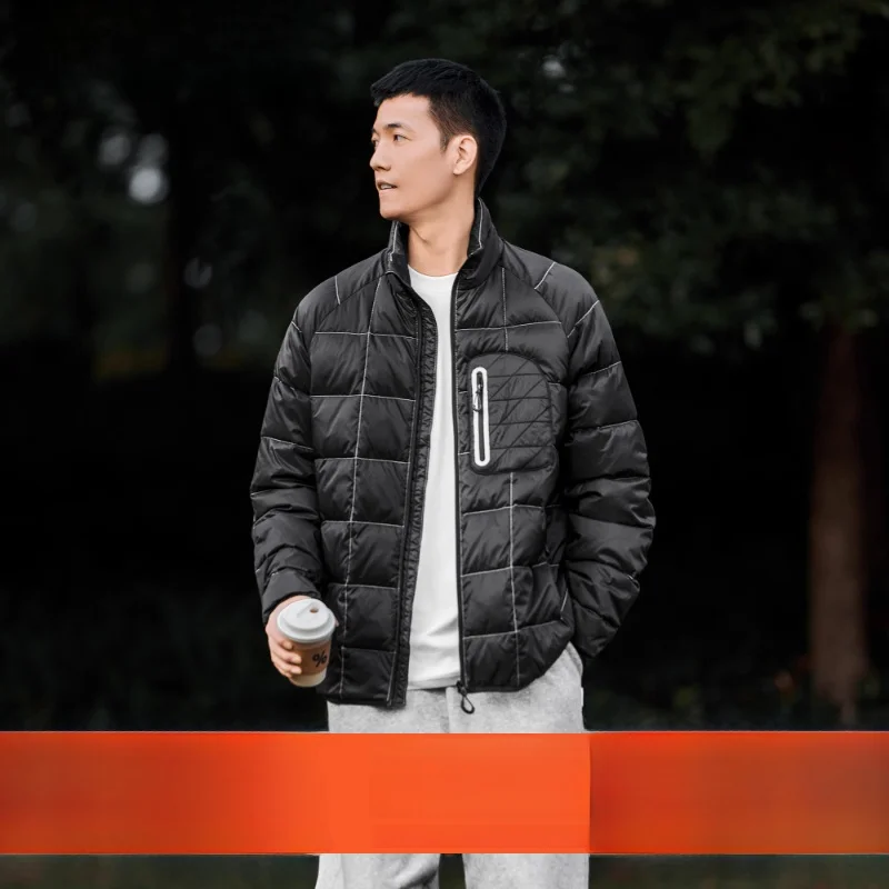 Bdls Studio 90 теплый свободный повседневный пуховик на белом утином пуху мужская