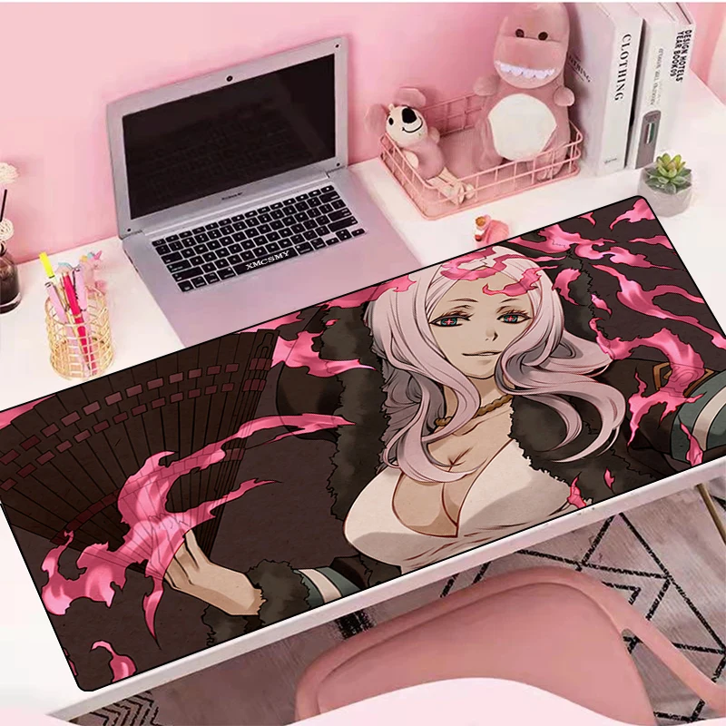 

Большой коврик для мыши Fire Force, аксессуары для игрового стола, резиновый коврик для мыши в стиле аниме, милый коврик для настольного ПК, милые...