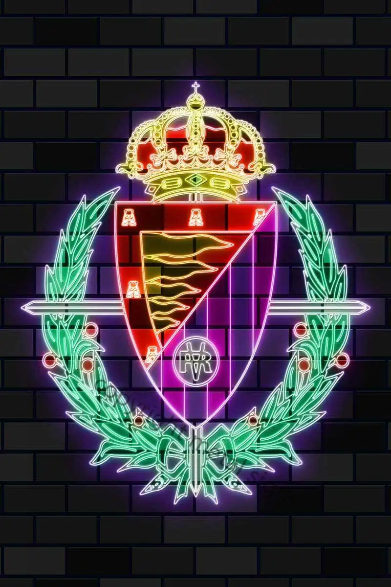 

Жестяная неоновая вывеска Real Valladolid, Настенный декор, декор для комнаты, ретро винтажная металлическая вывеска, неоновая вывеска для клуба, к...