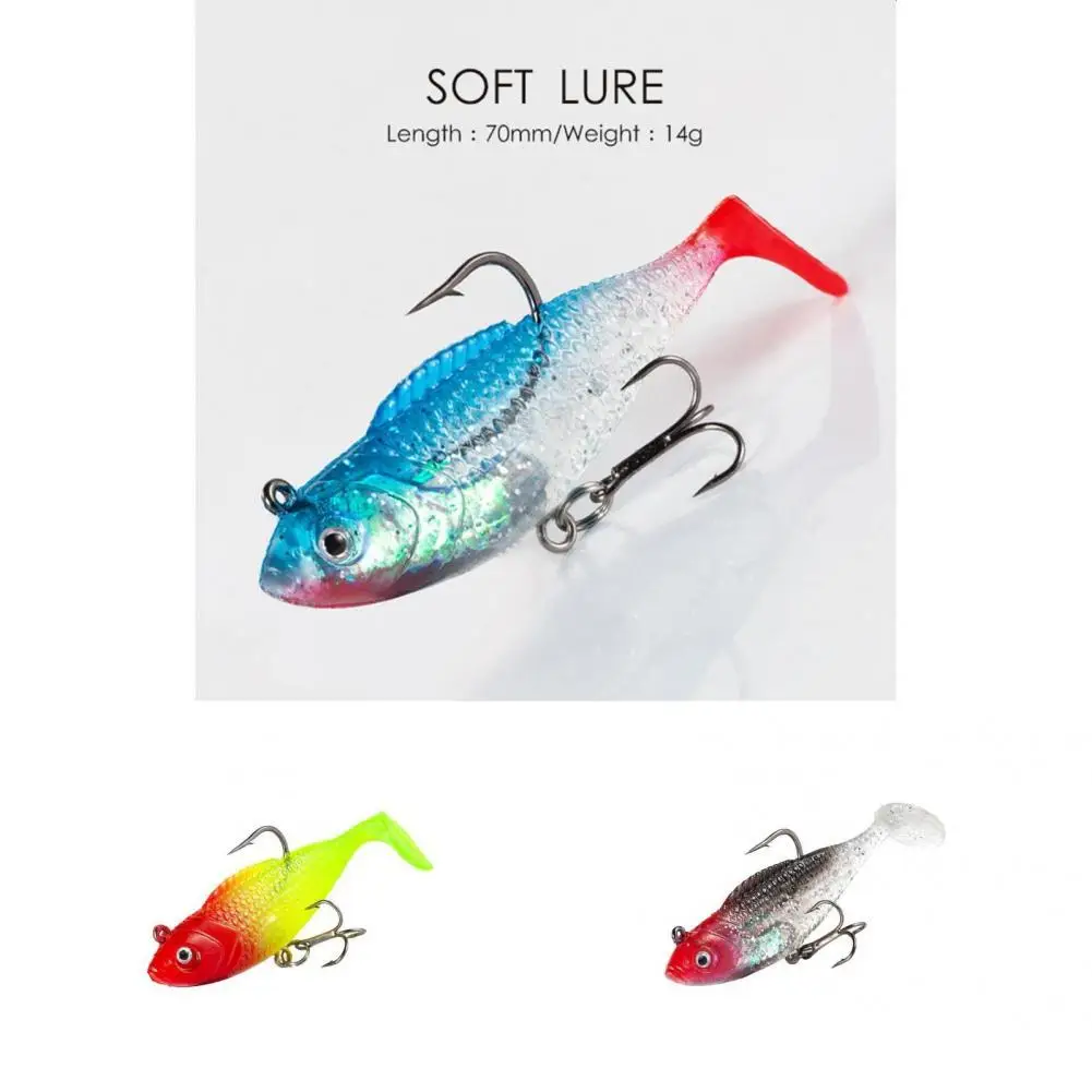 

Sequin Design Exquisite Soft Bait With Treble Hook Attract Fish Fishing Lure Barbed Hook for Fishing