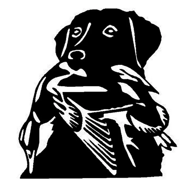 

Black/Silver 13.6*14.6CM Duck Hunt Labrador Dog Car Stickers Creative Vinyl Decal Car Styling Truck Accessories