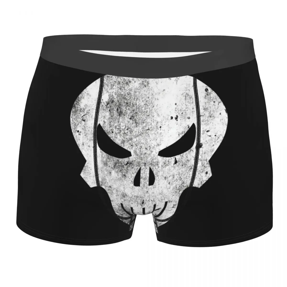 

Cool Classic Retro Heavy Metal Punishers Skull Logo Boxers Shorts Underpants Men's Breathbale Briefs Underwear