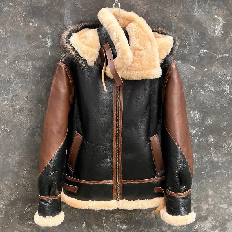 Зимняя Толстая меховая Верхняя одежда One B3 мужской летный Костюм облегающие