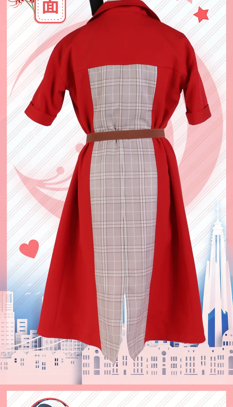 Костюм для косплея аниме Lycoris Recoil nishikier Chisato женское милое красное платье костюм