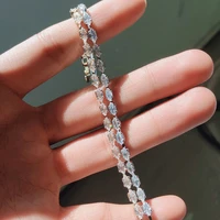 female gold silver color horse eye cz bracelets for women party accessories trendy elegant sparkling zircon bride jewelry gifts