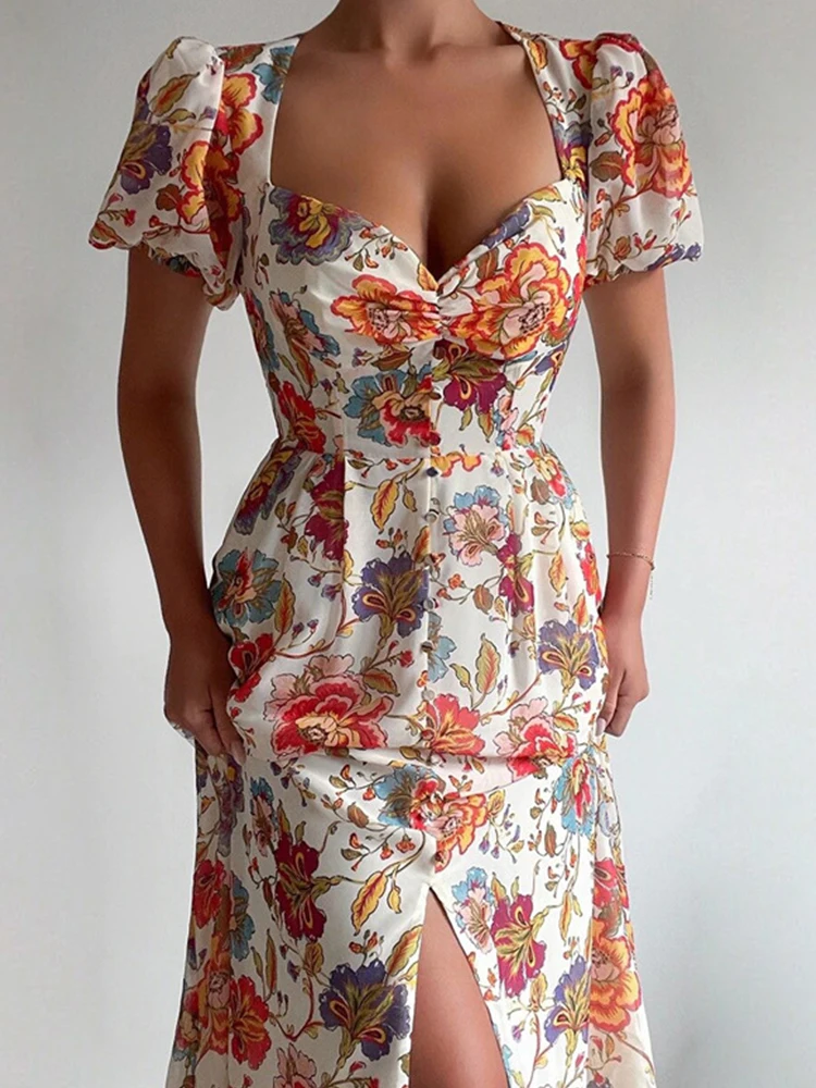 

Элегантное длинное вечернее вечерние с разрезом и рукавами-фонариками, соблазнительное летнее модное Шикарное облегающее платье-трапеция ...