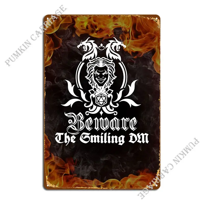 

Остерегайтесь улыбающегося Dm металлического налета стена пещера клуб гостиная стена пещера жестяной знак плакат