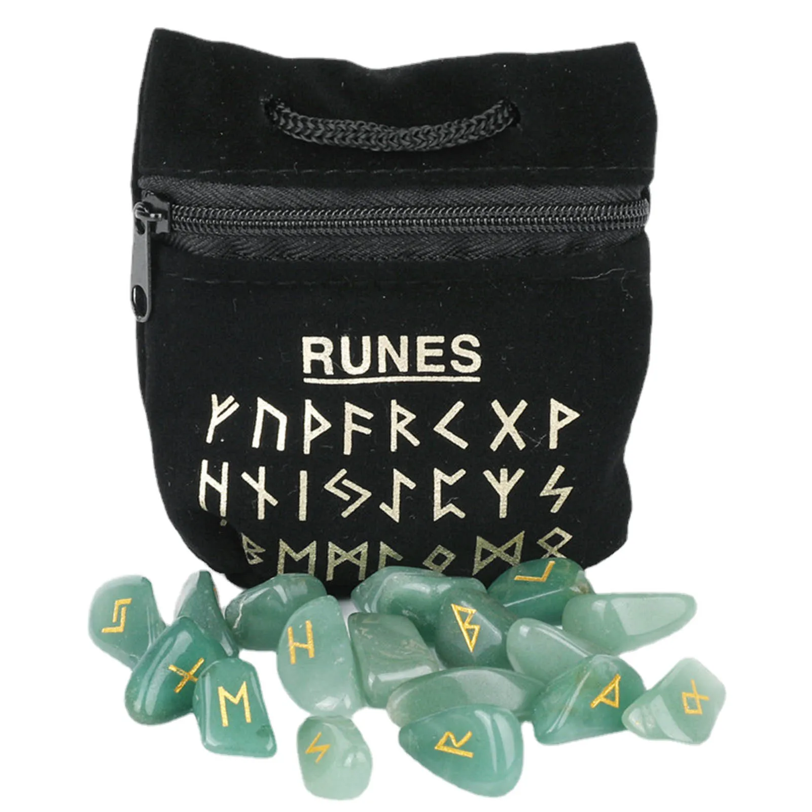 

Nature Stone Runes Stone Set Witches Rune Set Rune Symbol for Meditation Divination Rune Stones Set with Storage Bag