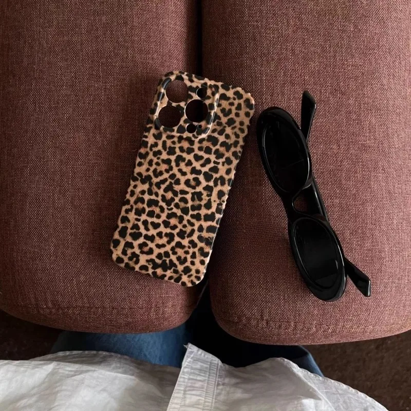 Чехол с леопардовым принтом для iPhone 16 15 Pro Max чехлы 14 13 12 11 Plus противоударный мягкий