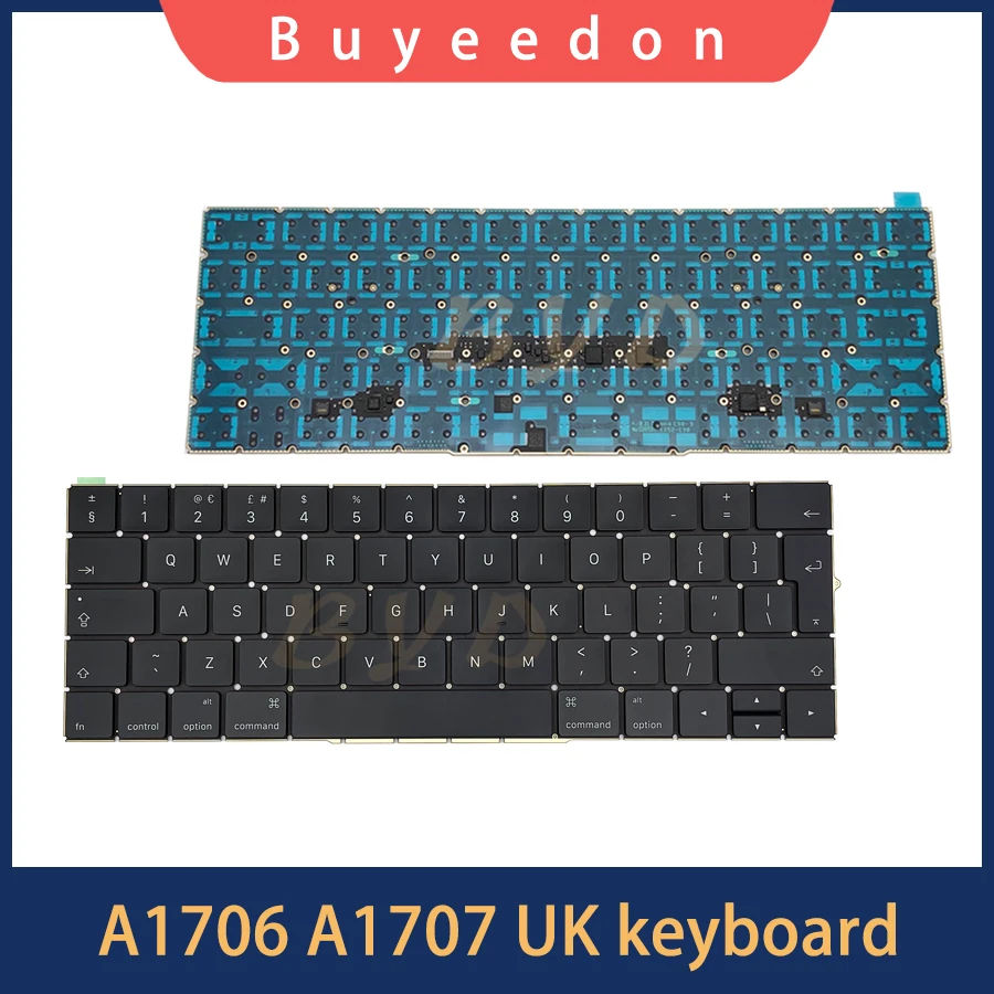 

Новая клавиатура с британской раскладкой для Macbook Pro Retina 13 дюймов 15 дюймов A1706 A1707, замена 2016 2017 года