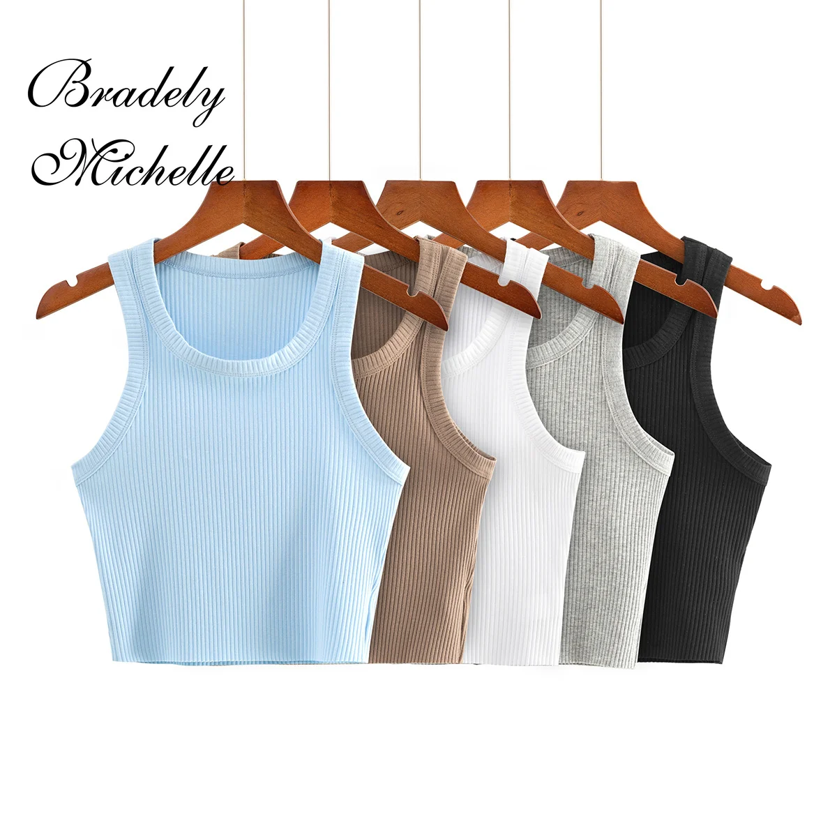 

Летние укороченные топы для девочек-подростков 2022, эластичные пикантные трикотажные майки, короткий жилет без рукавов