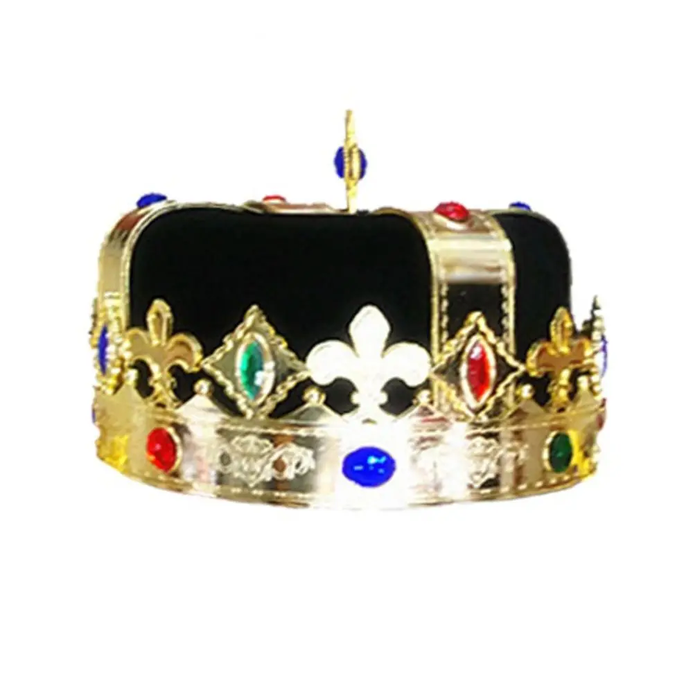 Одевание King Crown Hat Сценическое шоу Маскарад Принц Вечерние шляпы Косплей Король