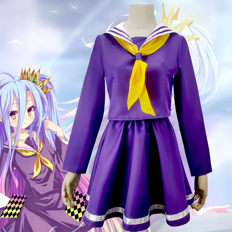 Костюм Широ из аниме «No Game No Life» для косплея, женская одежда на Хэллоуин, костюм моряка, японская школьная Униформа Пурим
