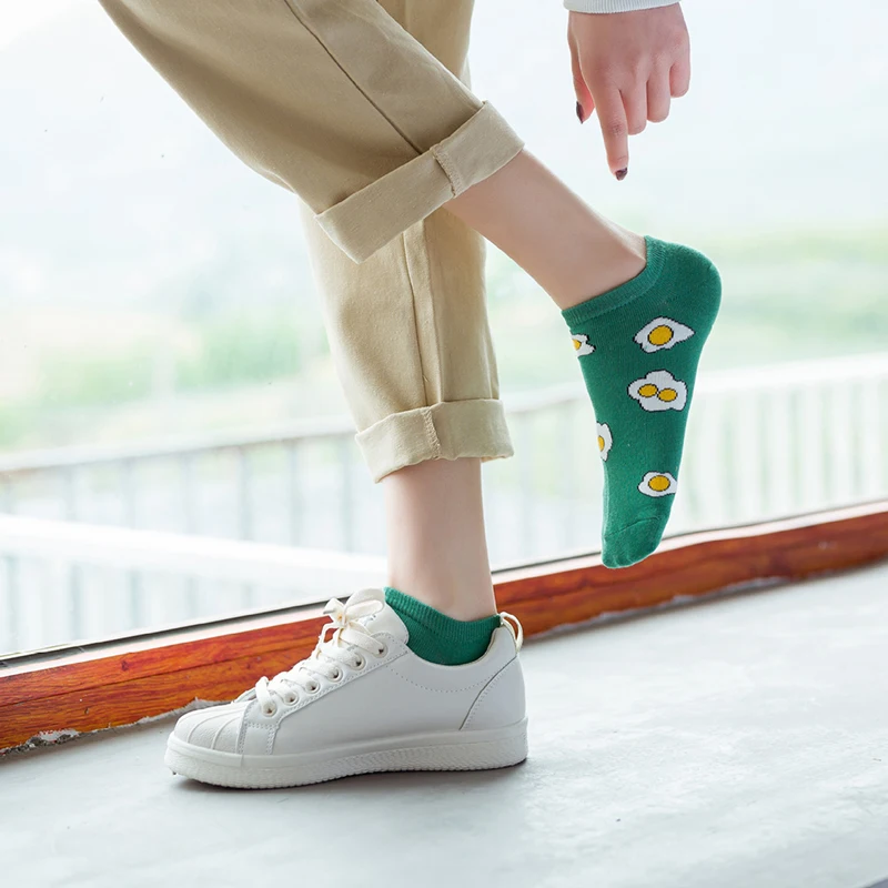 Забавные мультяшные детские милые короткие носки для девочек с изображением
