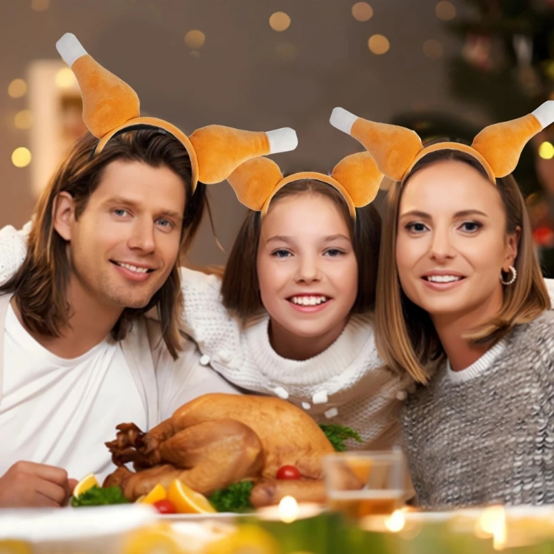 

Обруч для волос с рисунком индейки, милая повязка для волос, новинка, карнавальный костюм, реквизит для вечеринки, головной для