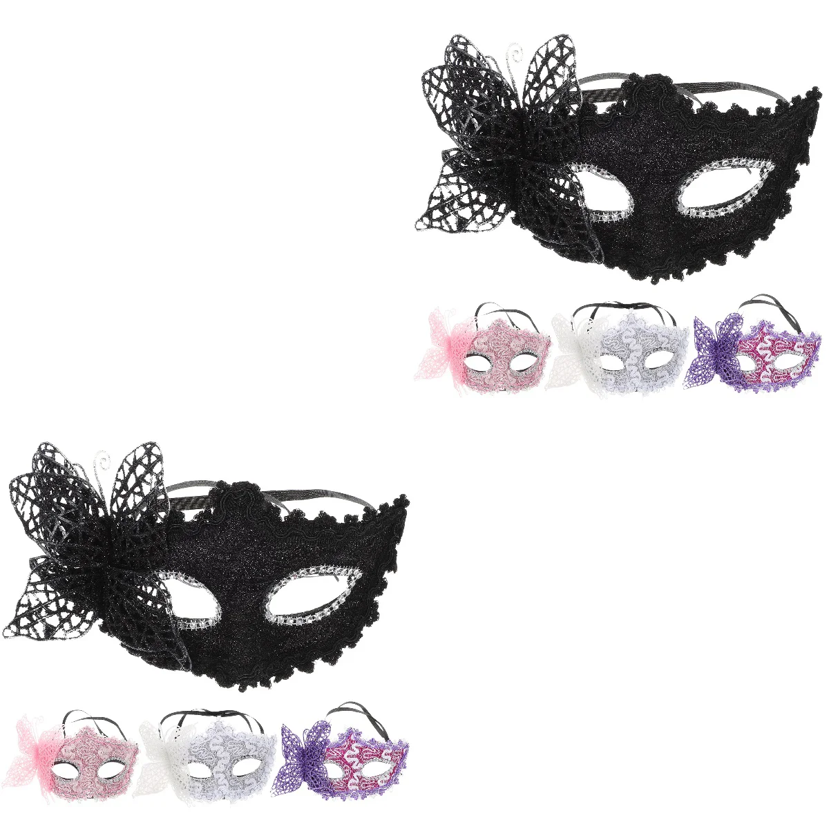 

8 Masquerade Butterflies Design Decorative Girl Performance Props